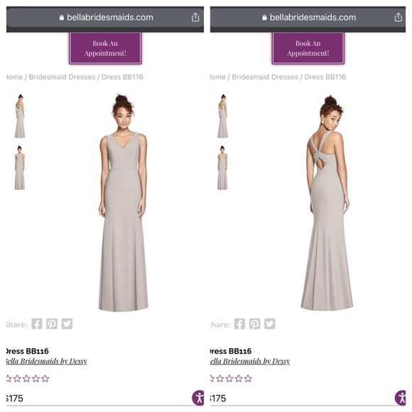 bella bridesmaid Dresses & Skirts - Bella Bridesmaid | Taupe Gown